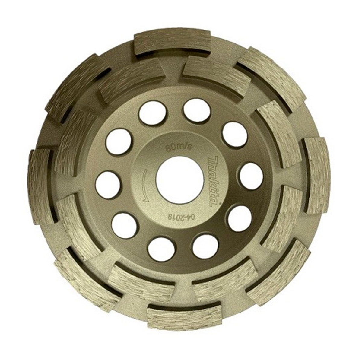 Copa De Diamante 5" Con 2 Segmentos Para Desbaste Concreto Makita D66715