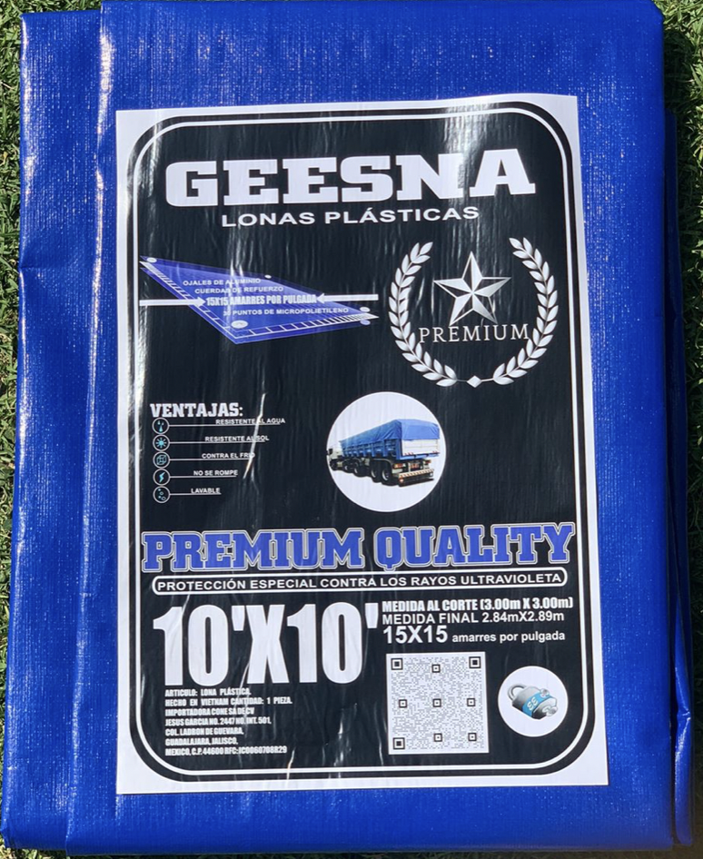 LONA MEGA REFORZADA PREMIUM 3X3 MTS GEESNA