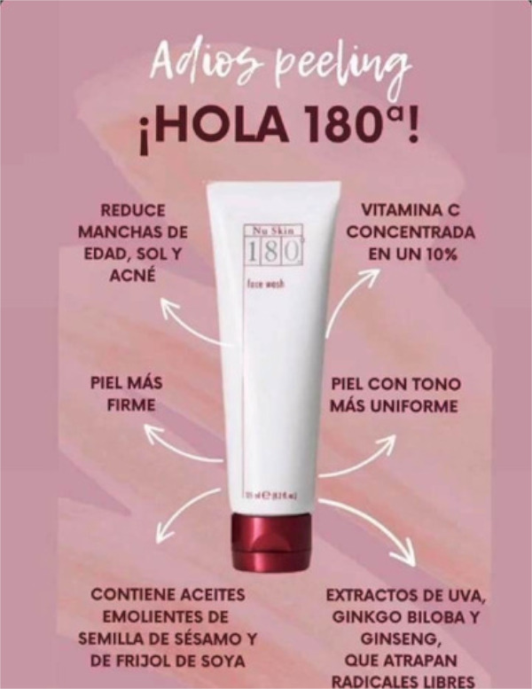 Nu Skin 180 Face Wash Dermolimpiador Aclarante Afirmante