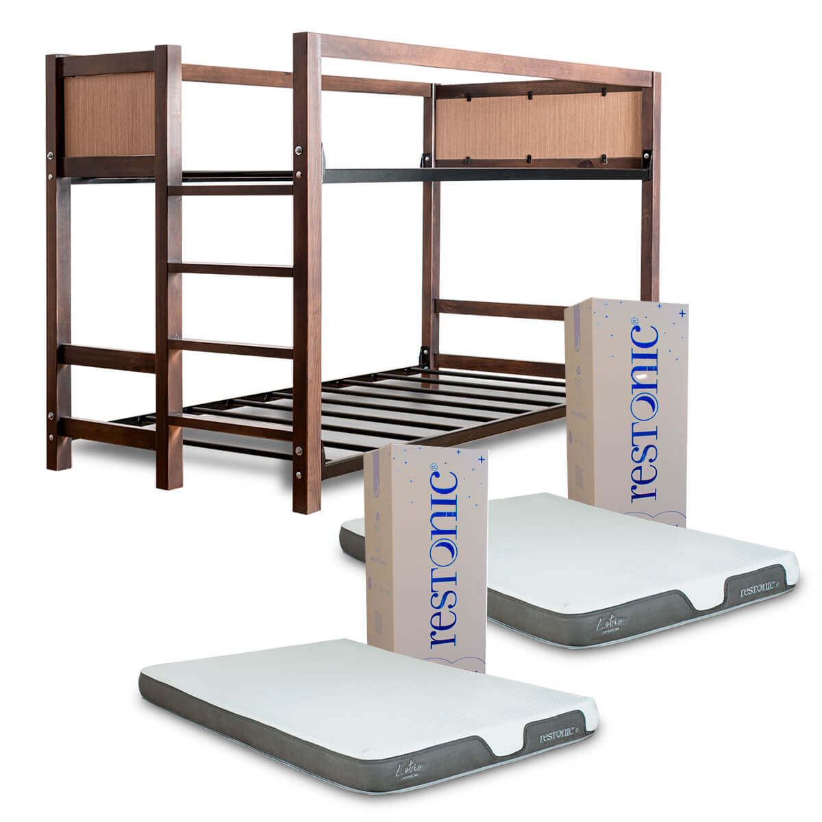 LITERA NAPOLI II + 2 COLCHONES INDIVIDUALES