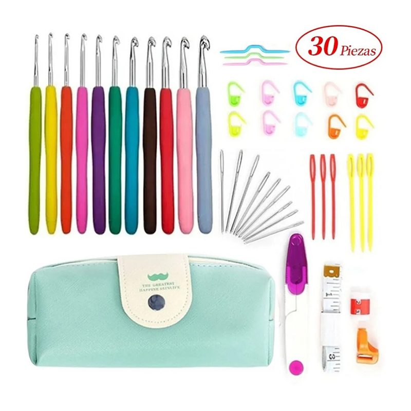 Herramientas Para Tejer Al Crochet, 30 Piezas De Ganchillos.