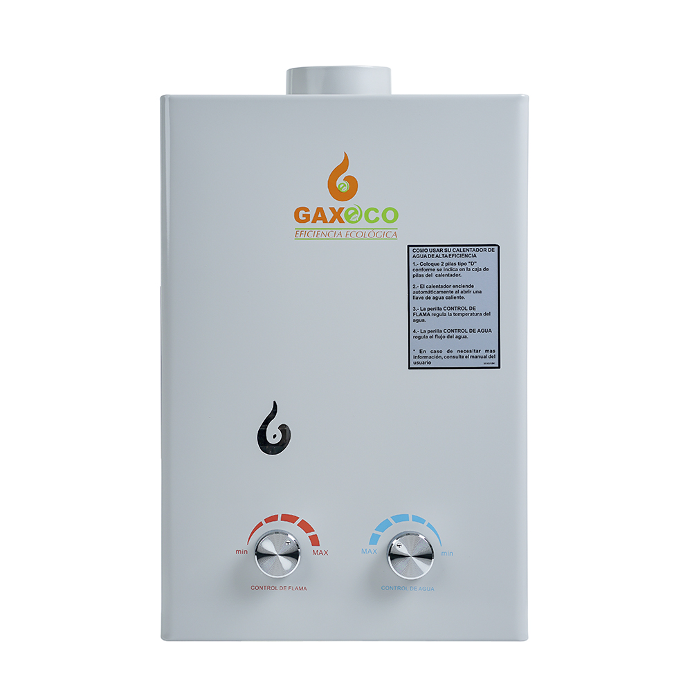 Boiler Calentador de Agua Instantáneo Gaxeco Eco6000hv Gas LP 6 Litros