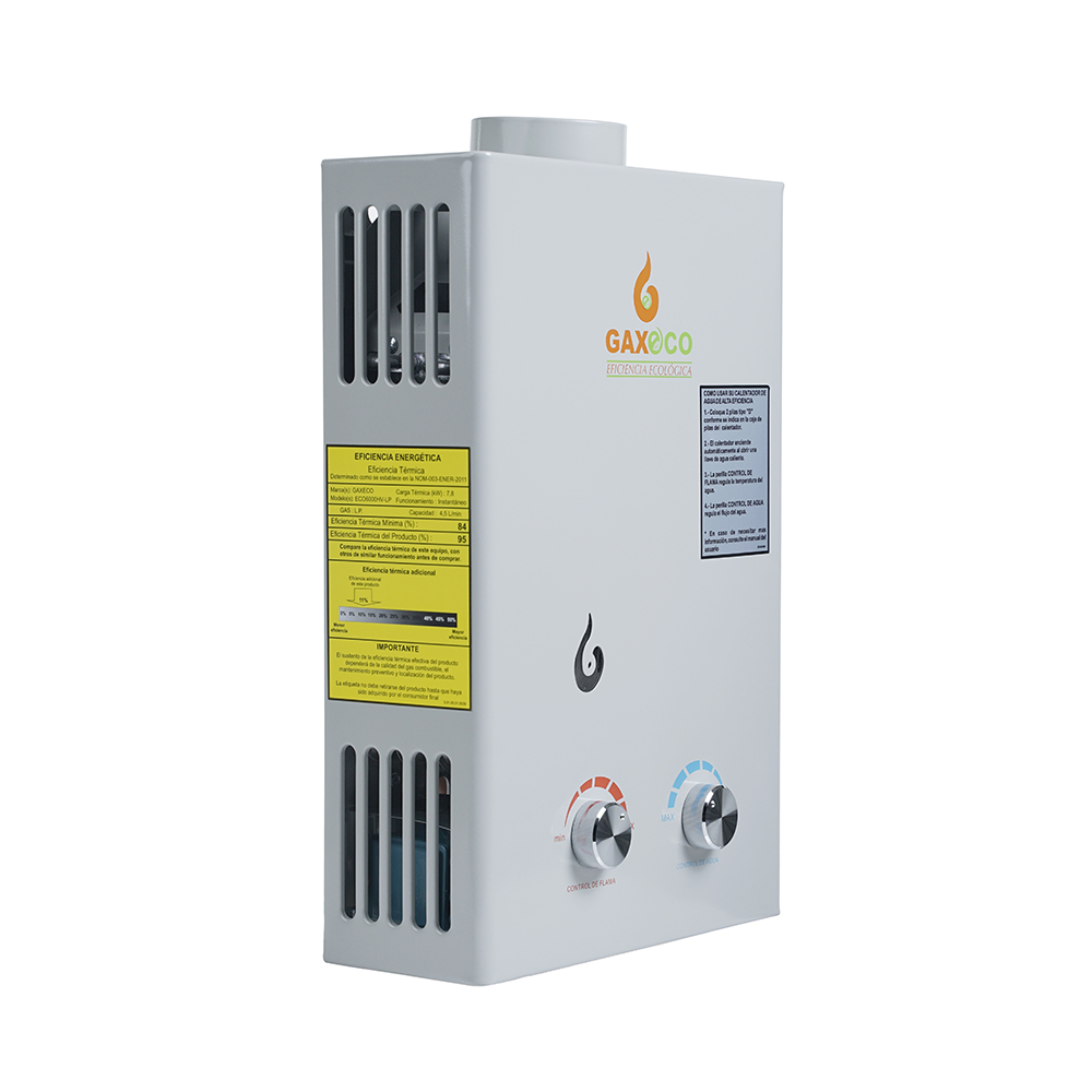 Boiler Calentador de Agua Instantáneo Gaxeco Eco6000hv Gas LP 6 Litros