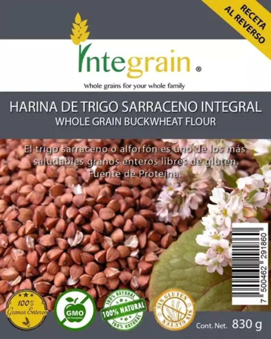 Harina De Trigo Sarraceno Integral 830g Integrain Orgánica