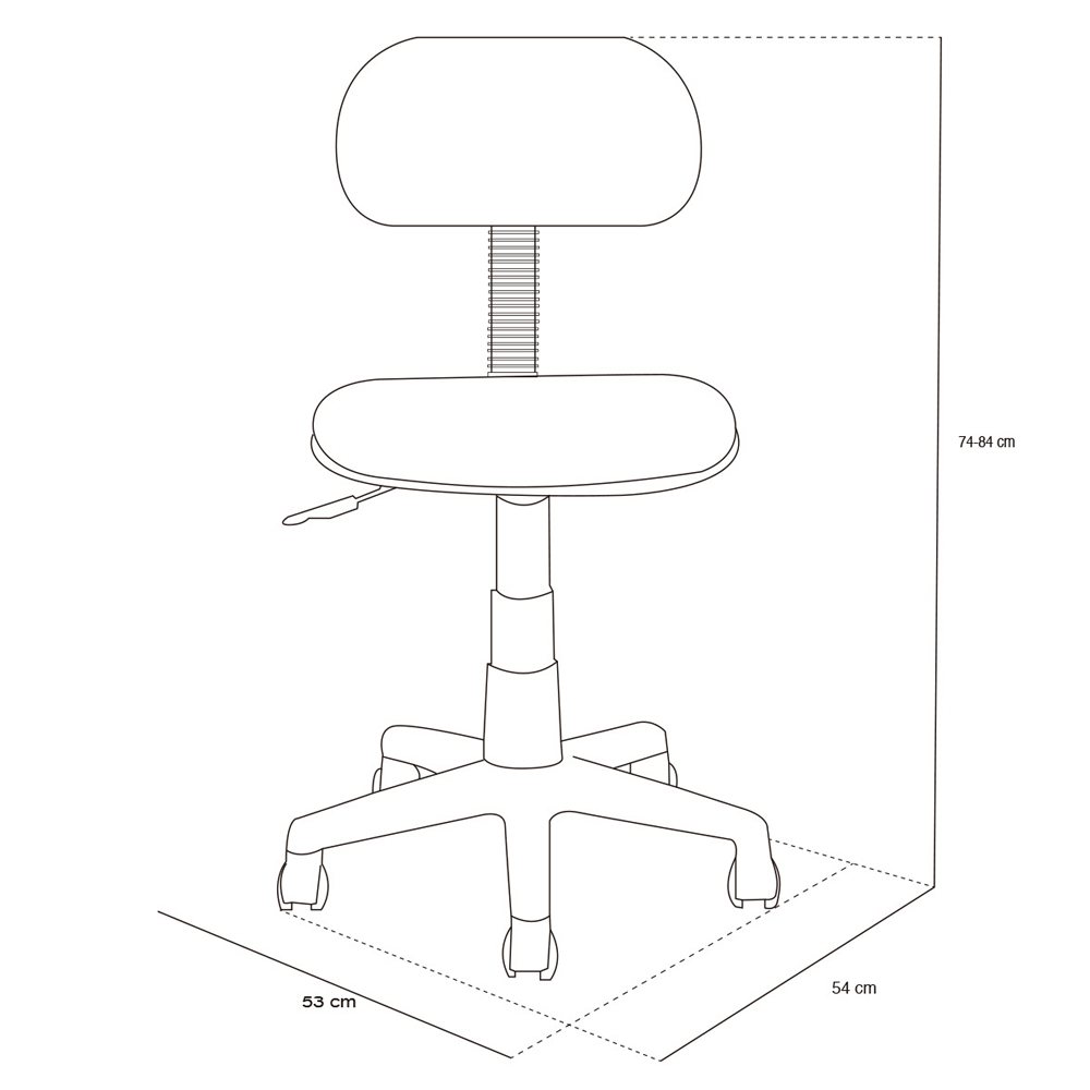 kit paquete 2 Sillas Secretarial Oficina Negro Sillón Palanca Ajustable