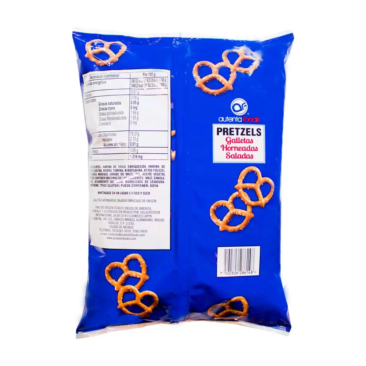 Pretzels Galletas Horneadas Saladas Autenta Foods 1kg