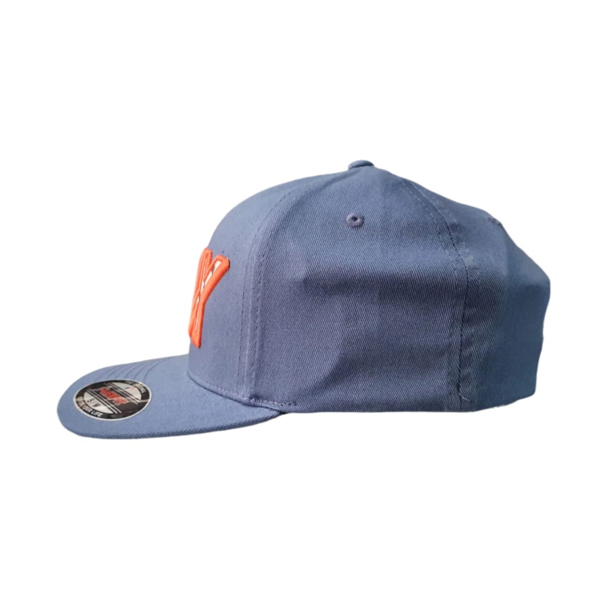 Gorra Fox Psycosis Flex Fit Hat Azul con Naranja Original 26043305