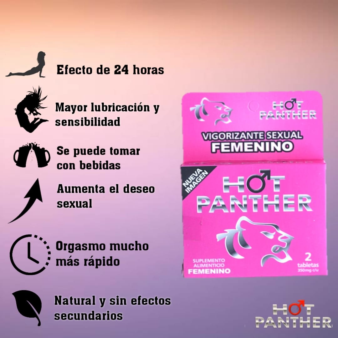 4 Pastillas Hot Panther Mujer - Estimulador De La Potencia Femenina