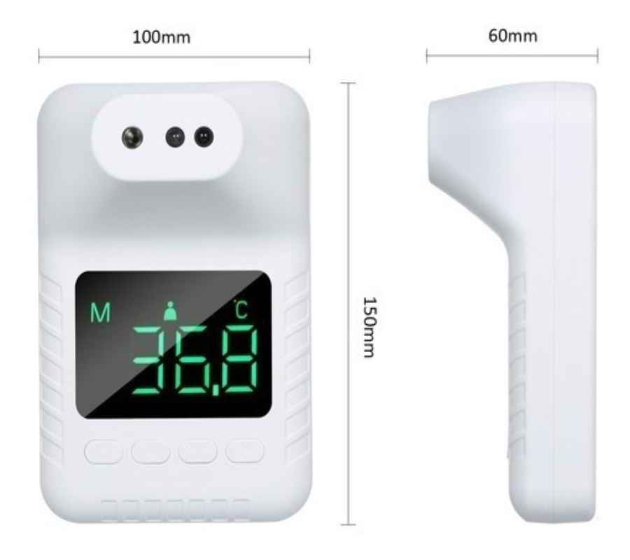 Termómetro De Pared Digital Infrarrojo para empotrar alarma de temperatura Incluído