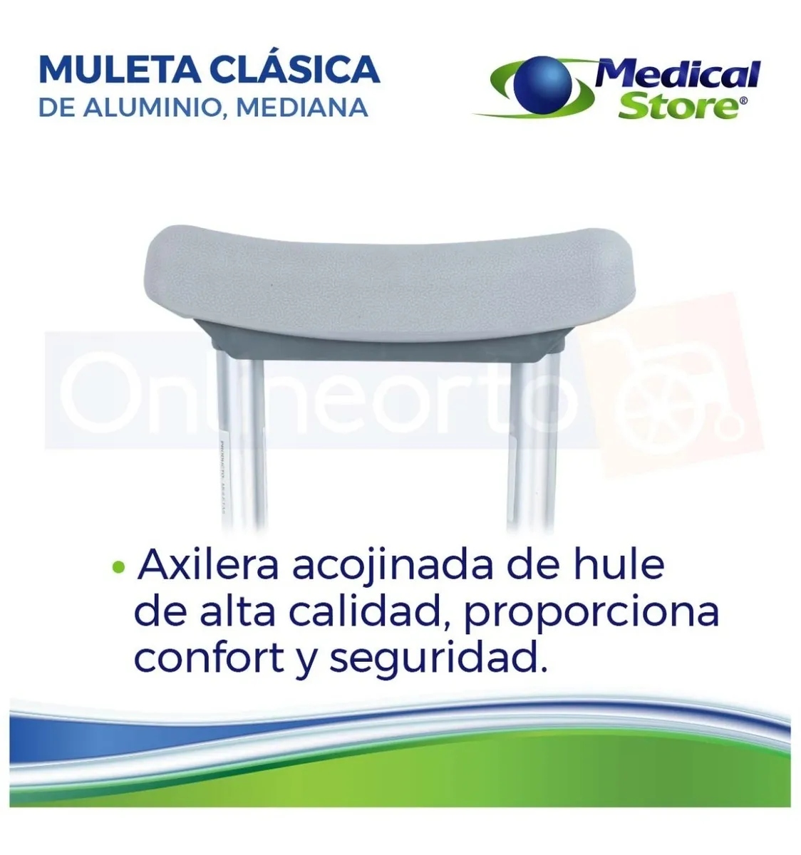 Muletas Axilares Ajustables De Aluminio Medical Store Talla M