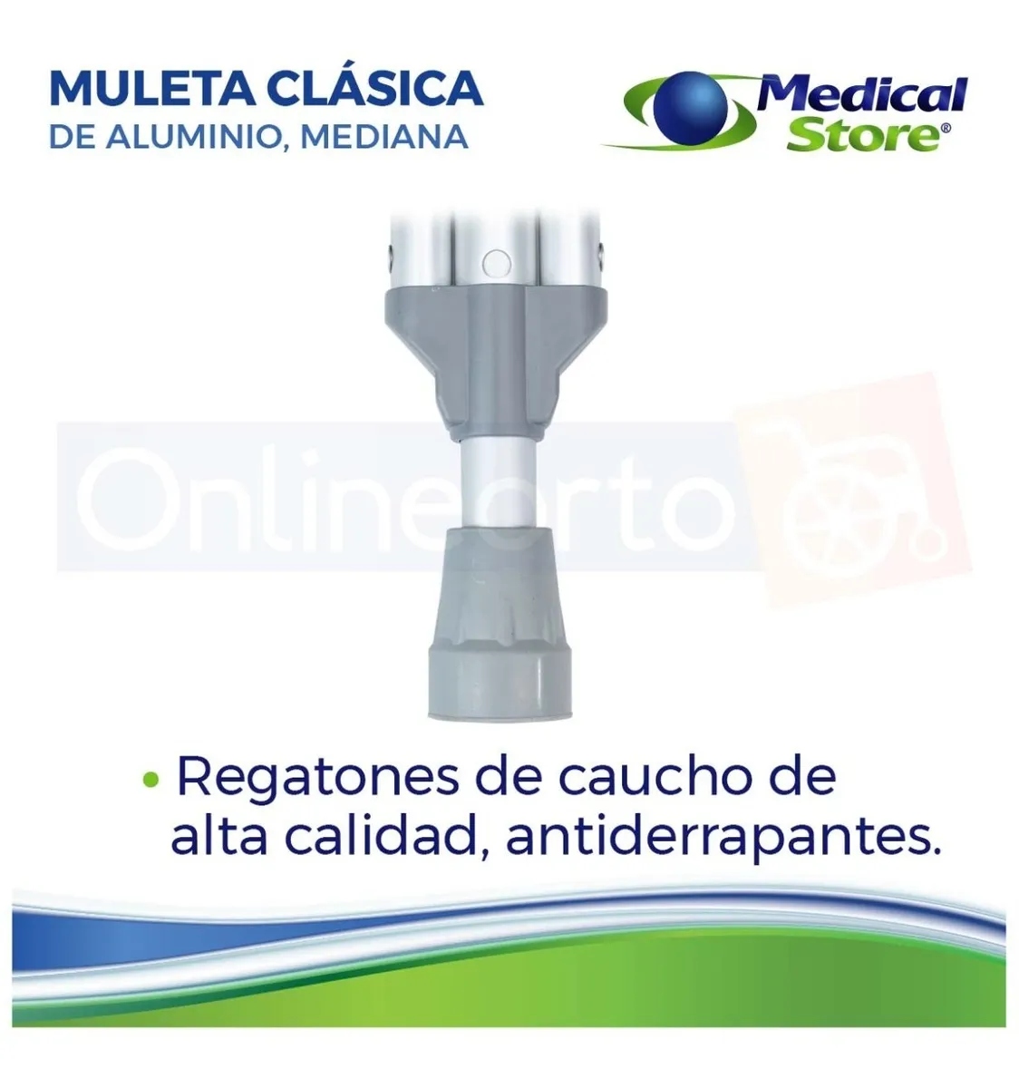 Muletas Axilares Ajustables De Aluminio Medical Store Talla M