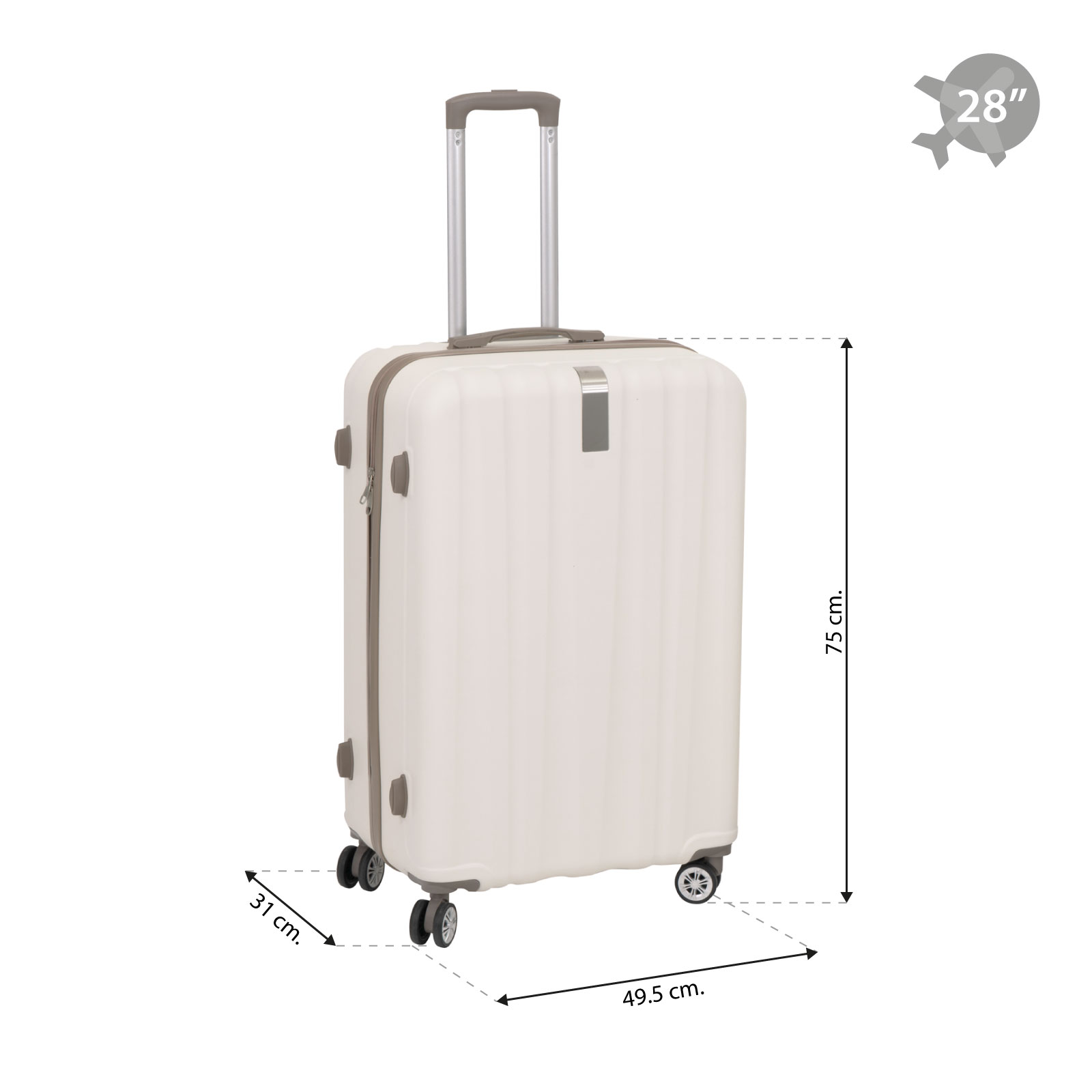 Maleta Rigida De Viaje Grande 4 Ruedas Candado 24 Pulgadas