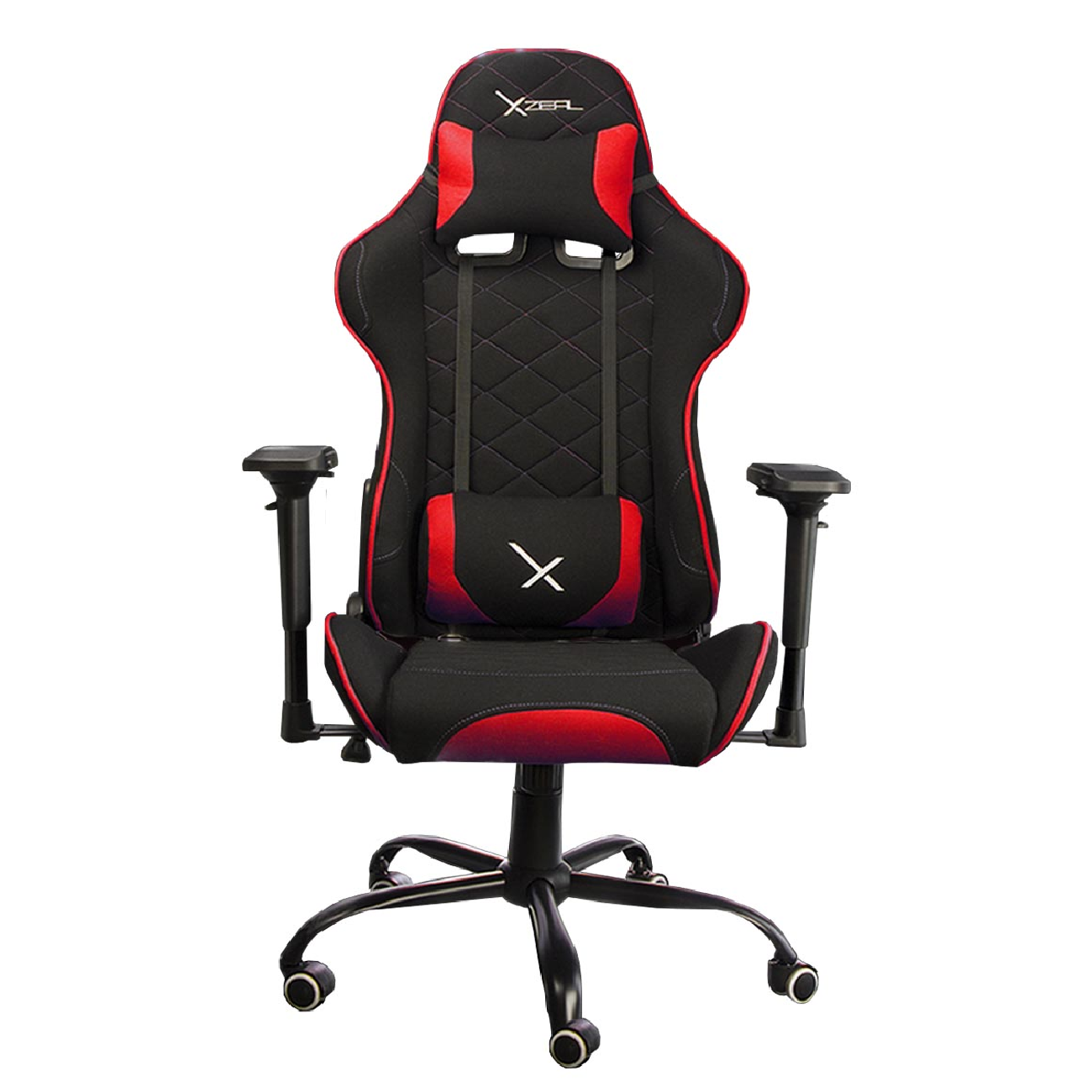 Silla Gamer XZEAL XZ25, hasta 150Kg, Negro/Rojo