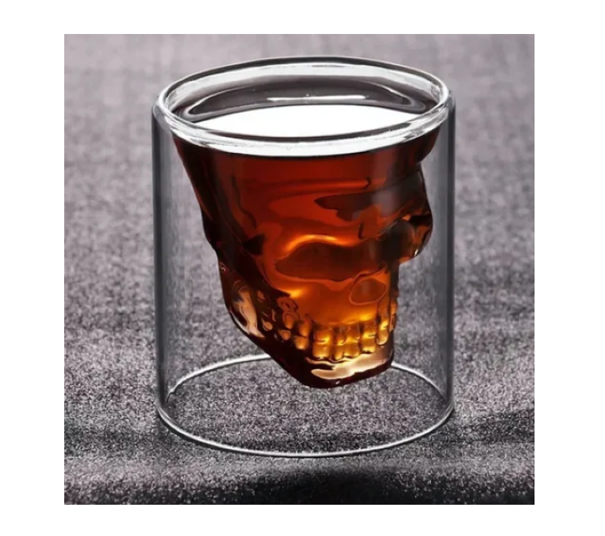 Vaso Cristal Craneo Vasito Pequeño Shot + Hielo Reutilizable