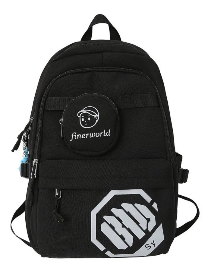 Mochila Escolar Simple Para Estudiantes Color Negro