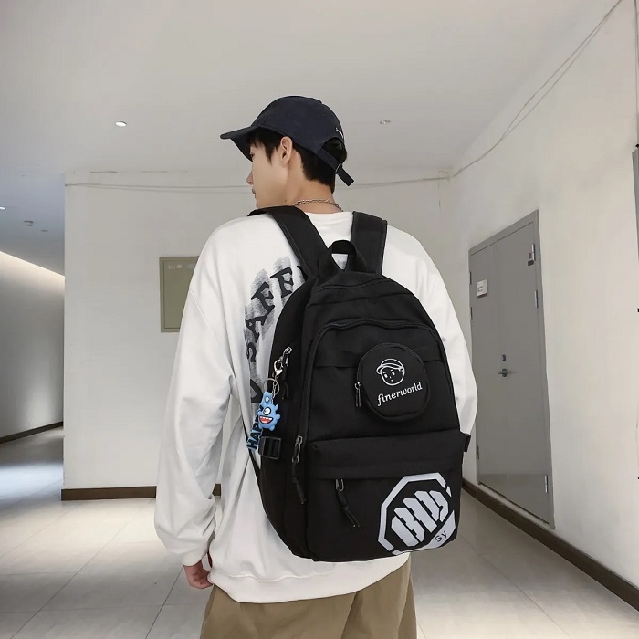 Mochila Escolar Simple Para Estudiantes Color Negro