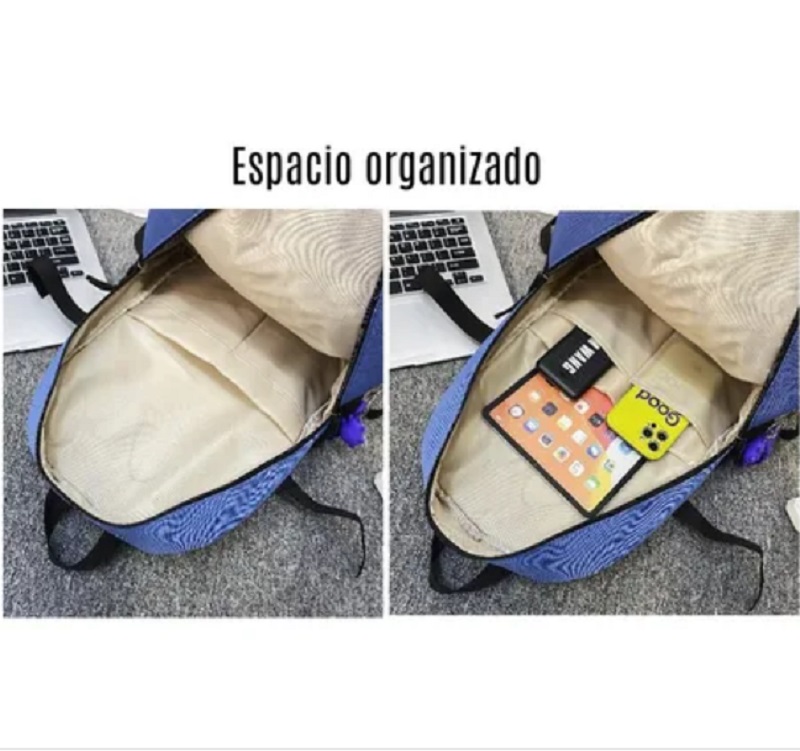 Mochila Escolar Simple Para Estudiantes Color Azul