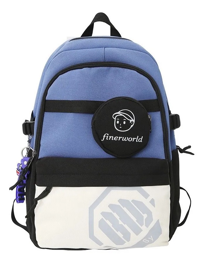 Mochila Escolar Simple Para Estudiantes Color Azul