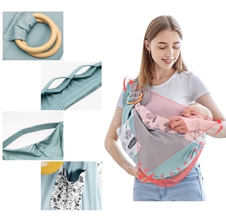 Mochila Portabebés Ergonómica Ideal Para Amamantar Color Verde