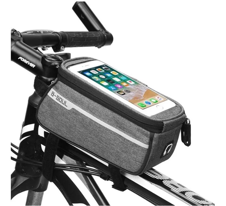Bolsa Porta Celular Bicicleta Color Gris