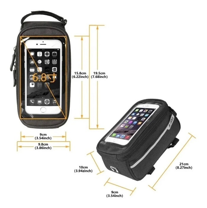 Bolsa Porta Celular Bicicleta Color Gris