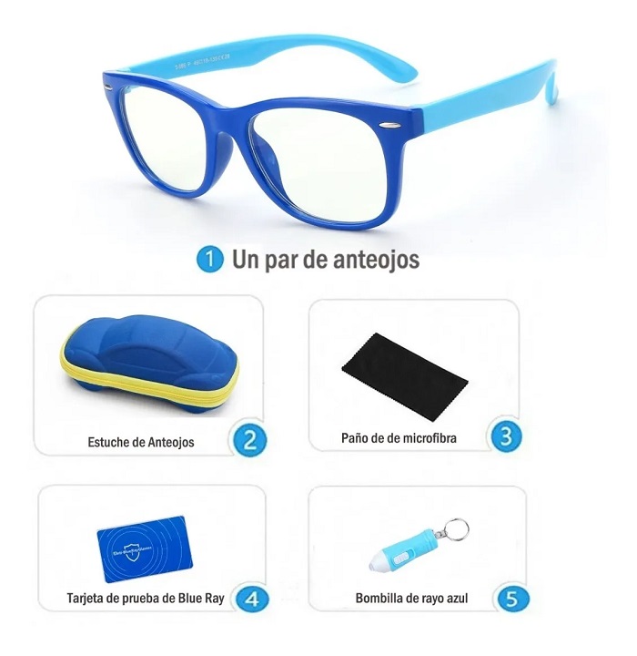 Gafas Para Computadora Con Filtro De Luz Azul Para Niños 