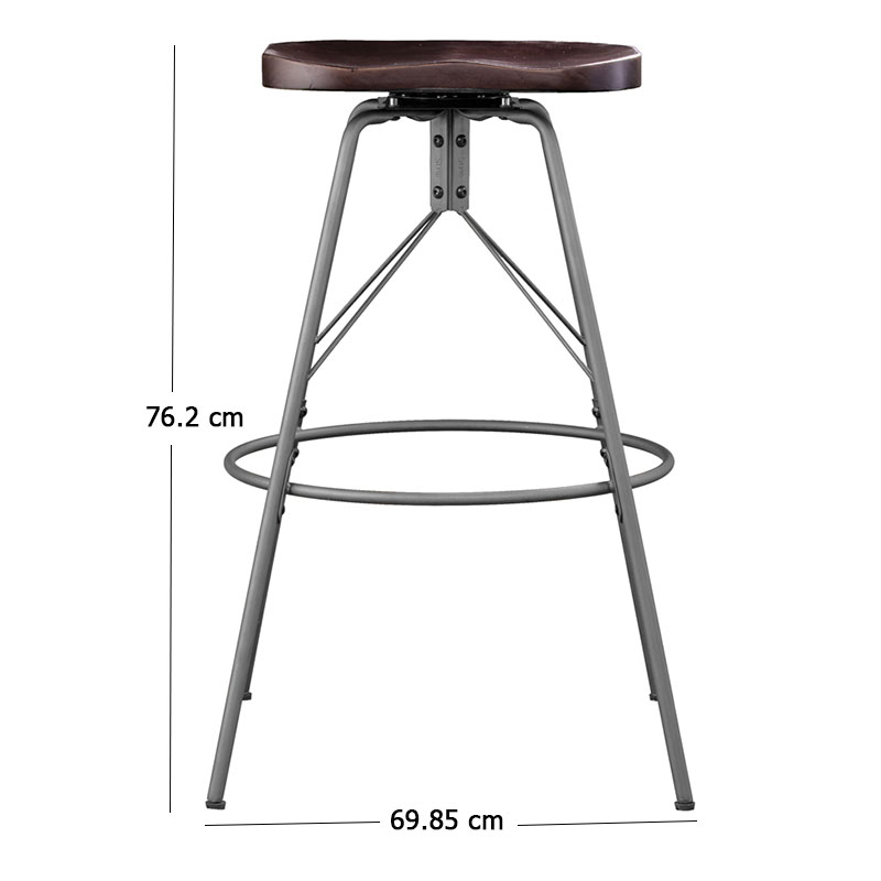 Taburetes de bar giratorios sin respaldo Rampone - SEI BC2955 