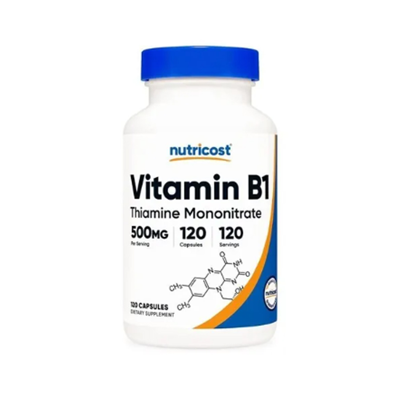 Vitamina B1 500 Mg 120 Caps Mononitrato De Tiamina Nutricost