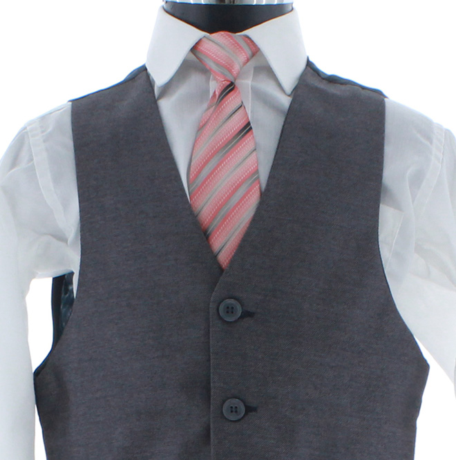 Traje de Niño Tres Piezas Color Gris 2 a 18 Años.