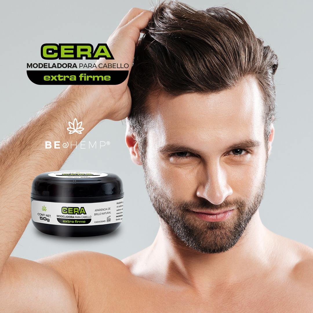Cera para el cabello fijación extra firme 50 g Beohemp