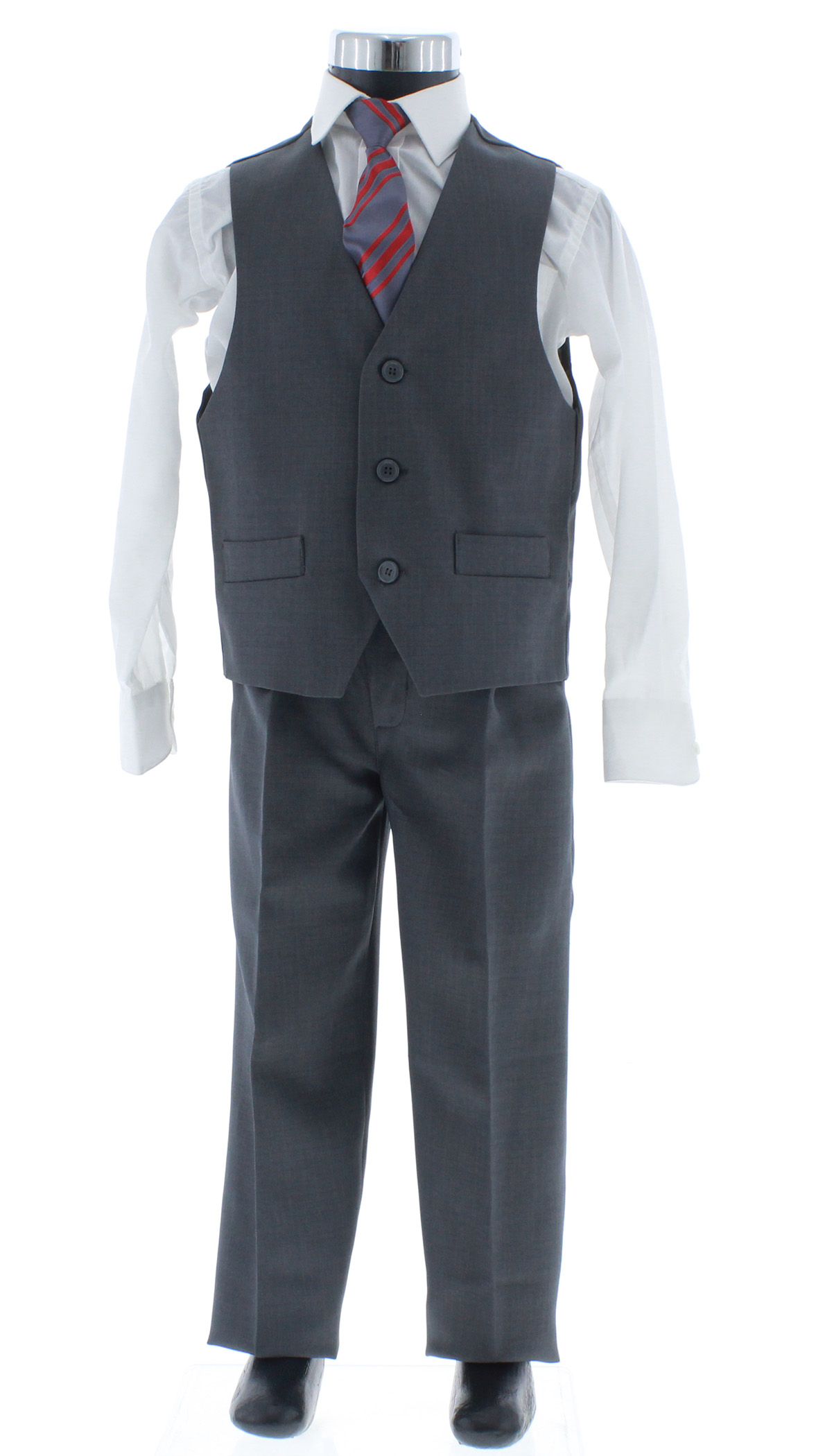 Traje de Niño Tres Piezas Color Gris 2 a 18 Años.