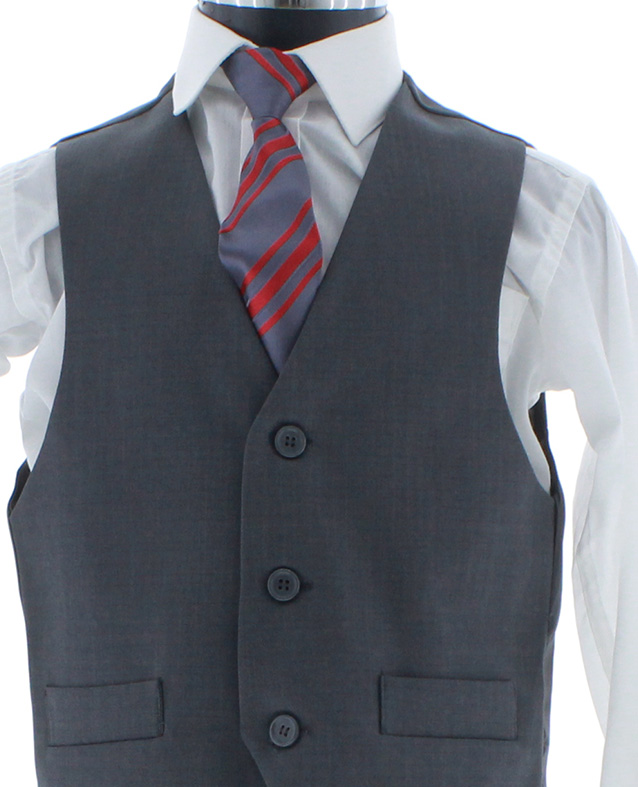 Traje de Niño Tres Piezas Color Gris 2 a 18 Años.