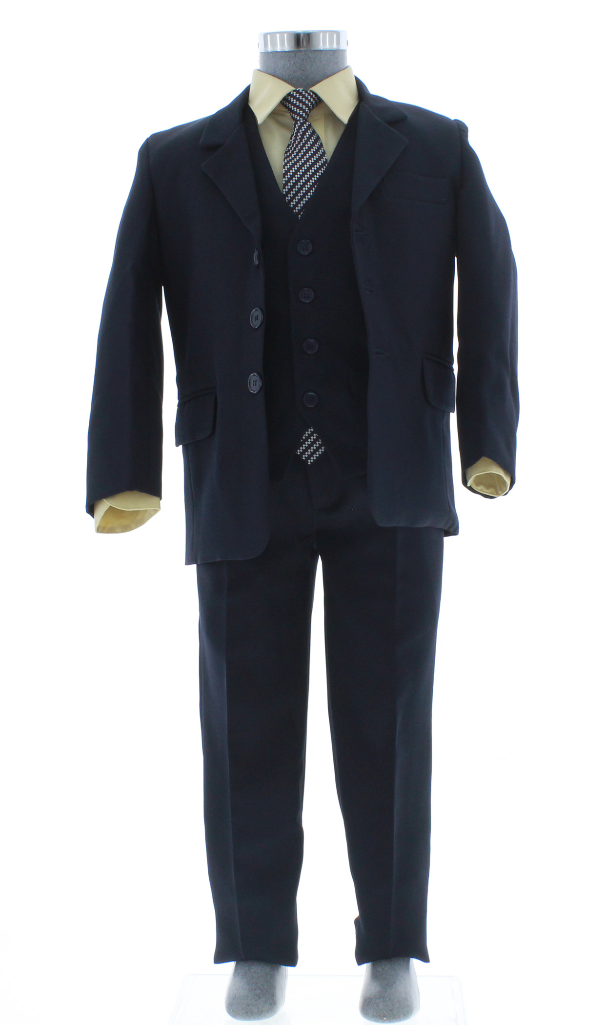 Traje de Niño Tres Piezas Color Azul Marino 2 a 18 Años