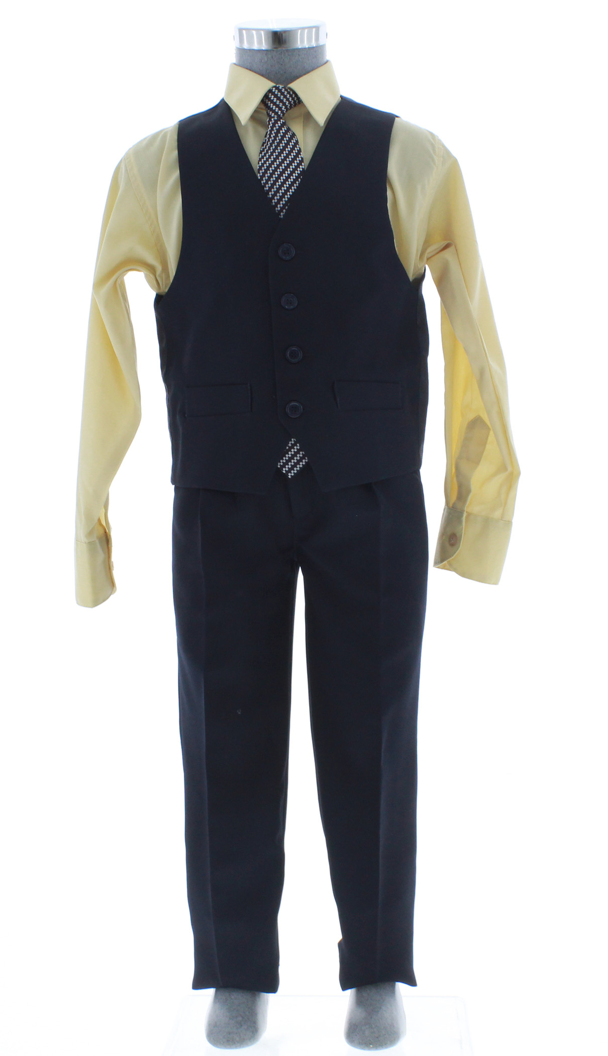 Traje de Niño Tres Piezas Color Azul Marino 2 a 18 Años