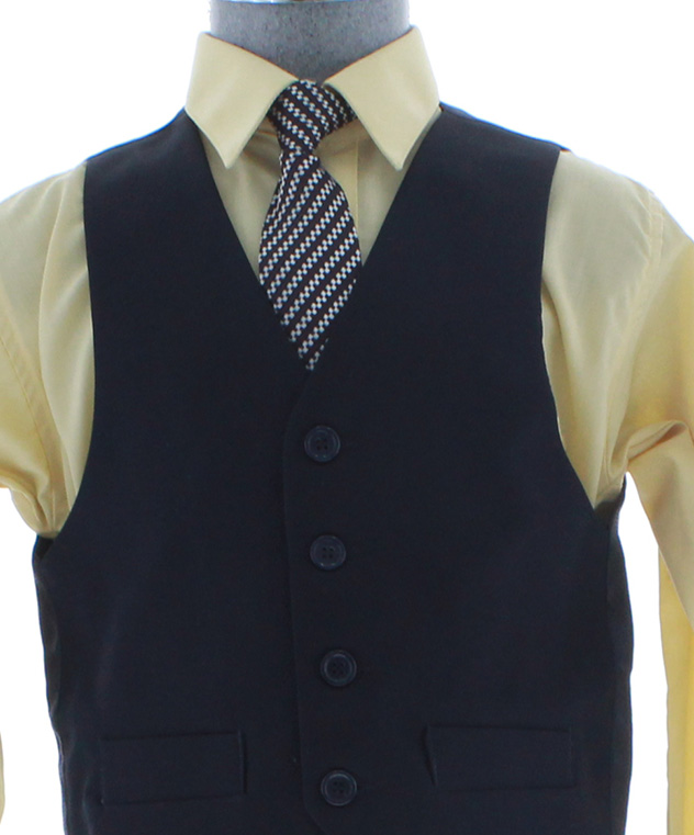 Traje de Niño Tres Piezas Color Azul Marino 2 a 18 Años