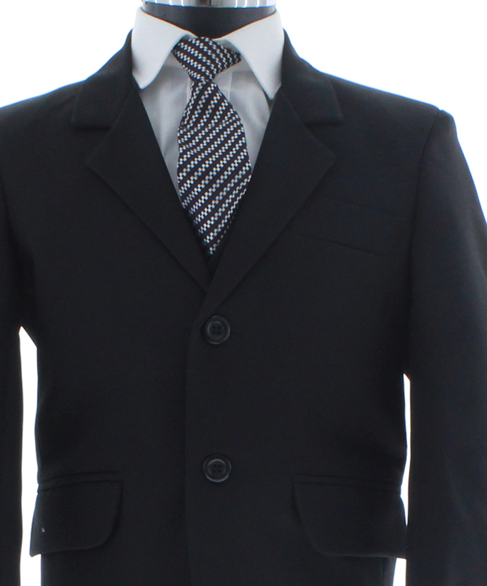 Traje de Niño Tres Piezas Color Negro 2 a 18 Años.