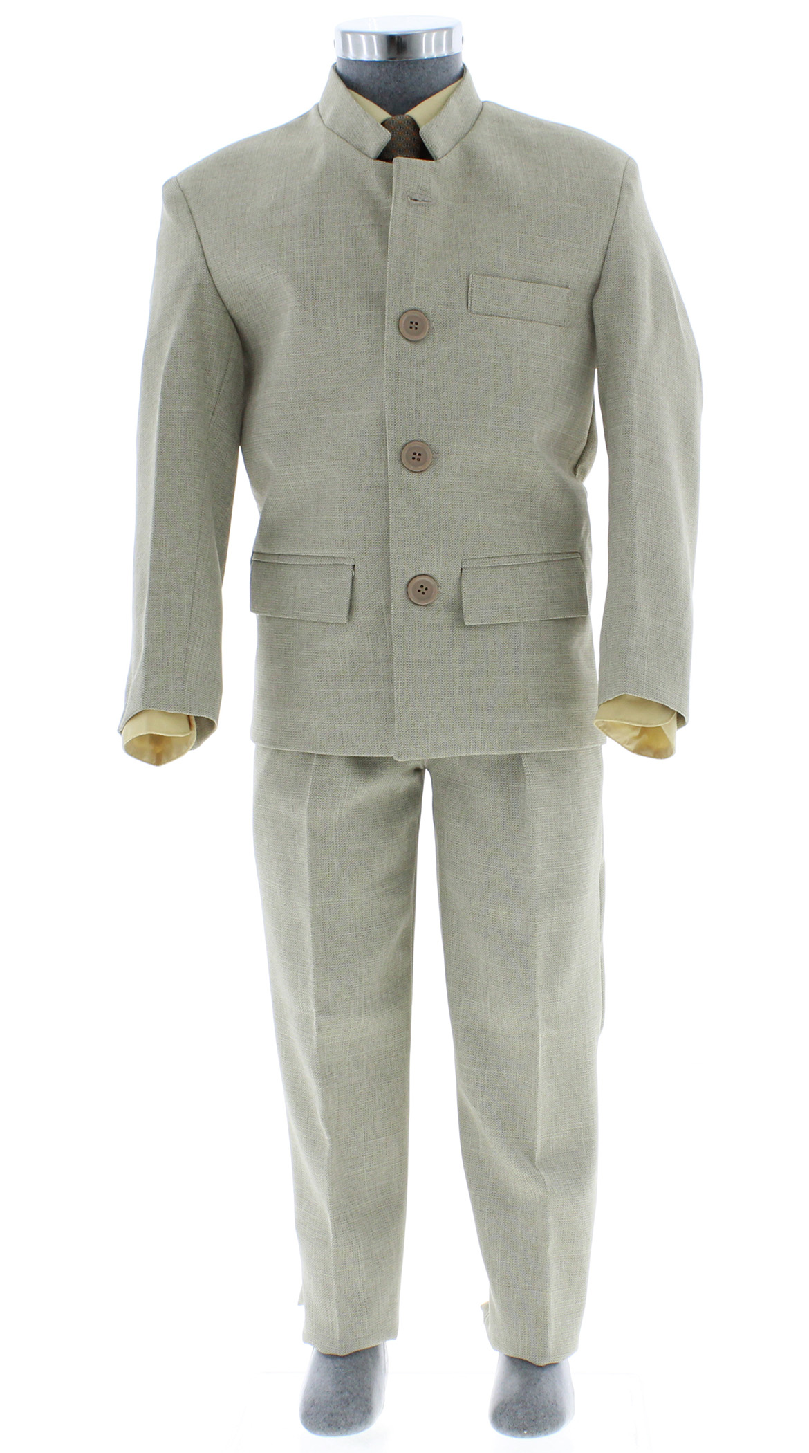 Traje de Vestir Niño Tres Piezas Color Arena 2903 2 a 18 Años.