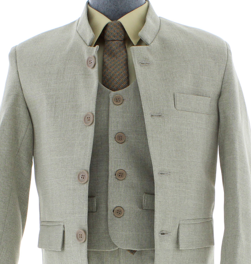 Traje de Vestir Niño Tres Piezas Color Arena 2903 2 a 18 Años.