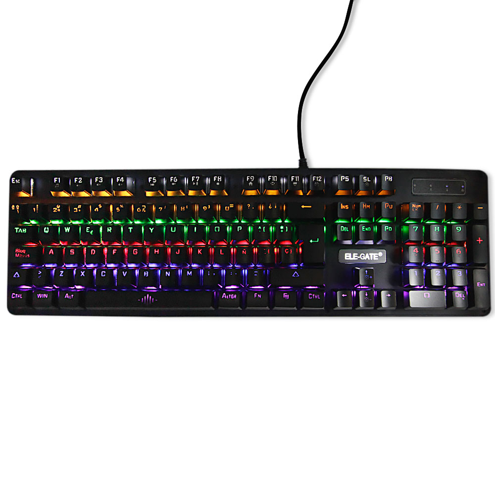 Teclado Gamer Mecánico Metal Rgb Luz Alambrico Español