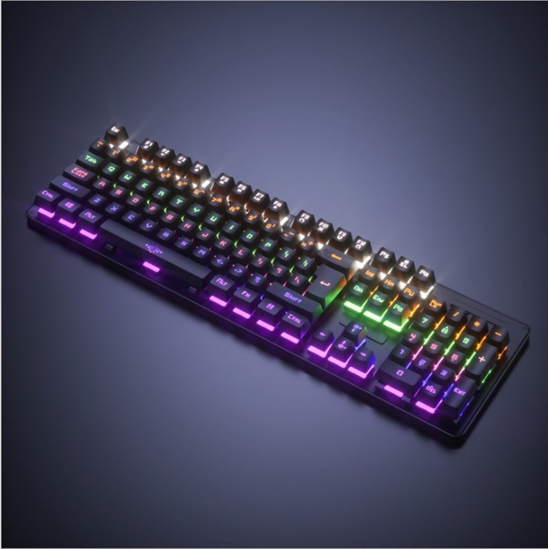 Teclado Gamer Mecánico Metal Rgb Luz Alambrico Español