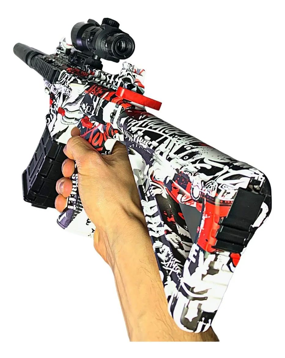 Ametralladora Eléctrica 10mil Balas Hidrogel Arma De Juguete