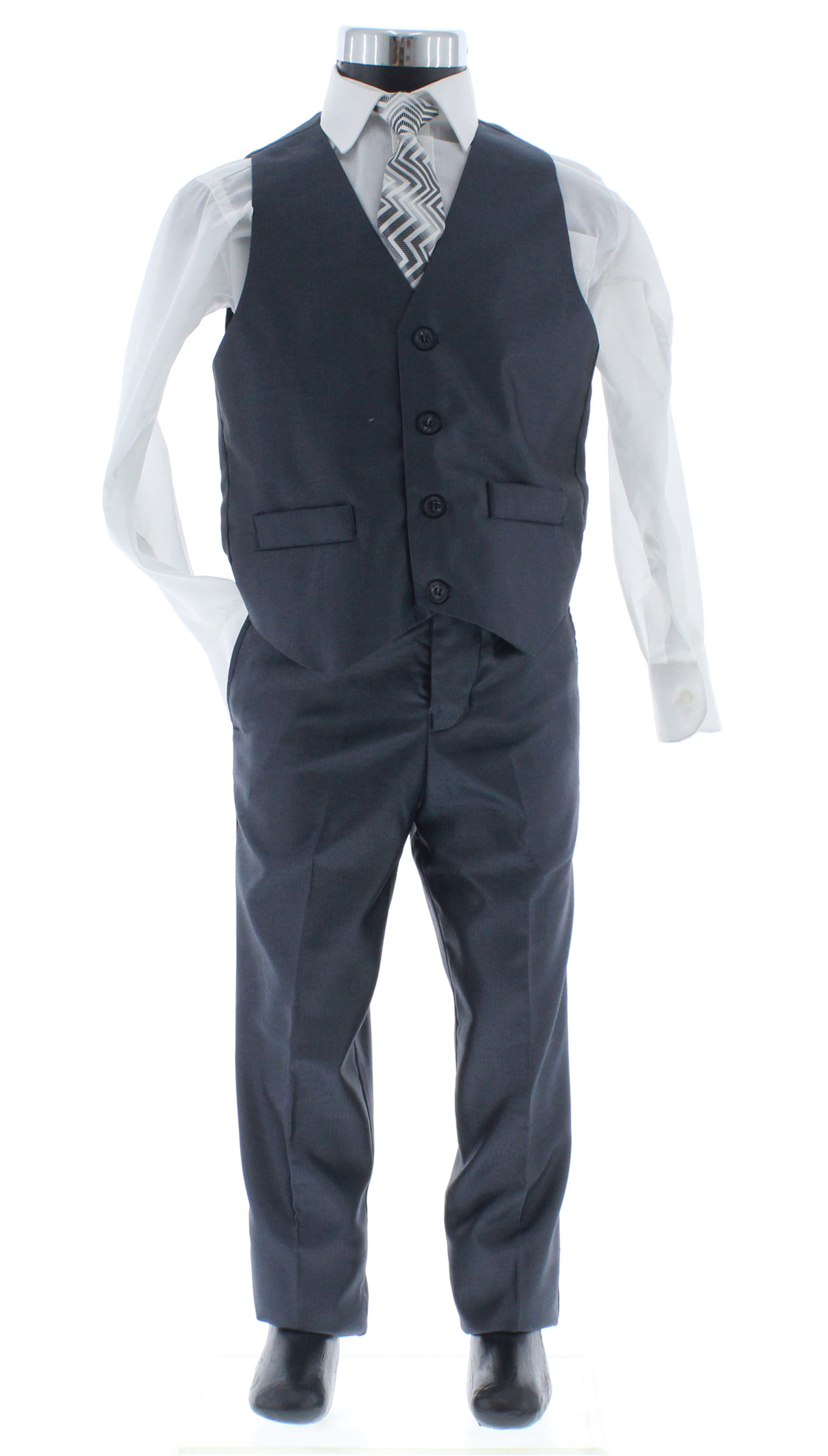 Traje de Vestir Niño Tres Piezas Color Azul 2937 1 a 16 Años.