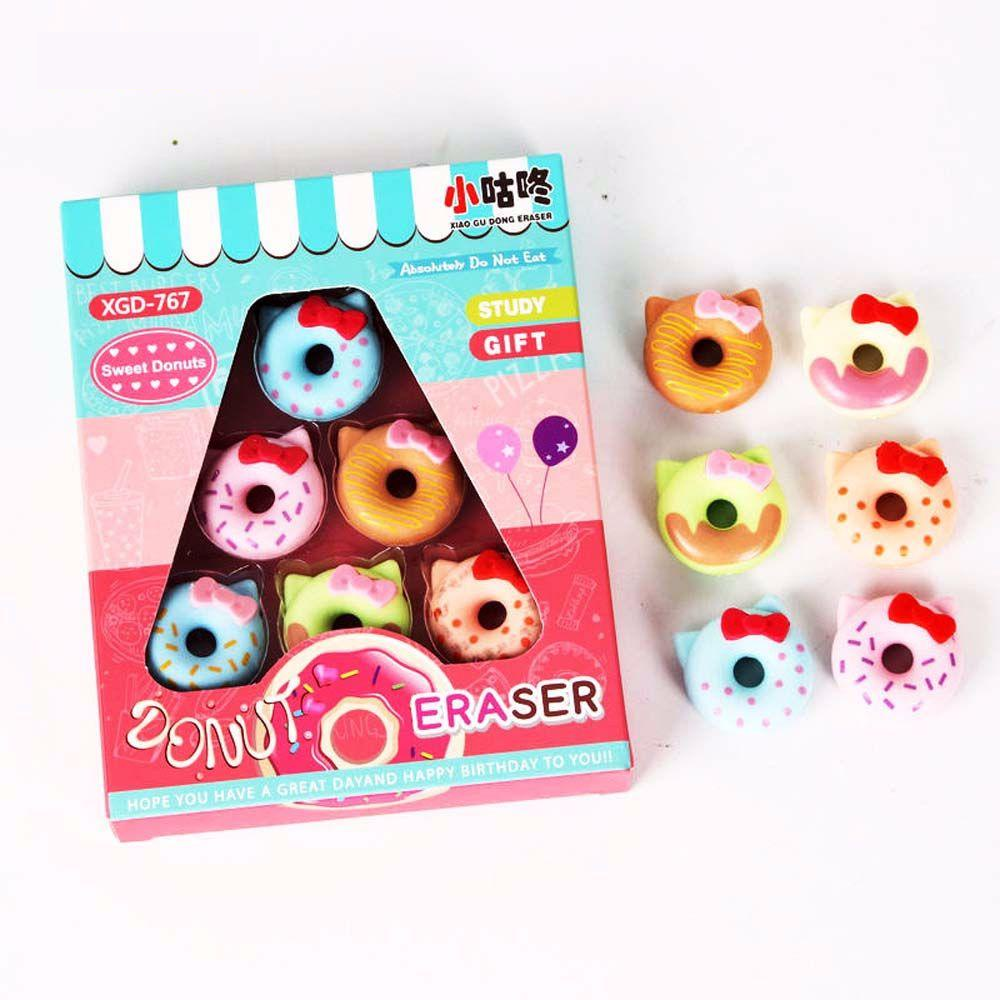 KAWAI Donitas Animalitos + Sacapuntas Aguacate SET de 3 PCS
