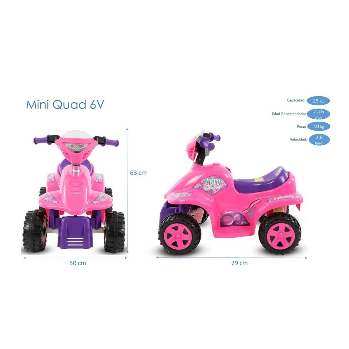 Moto Electrica Prinsel Mini Quad Girl