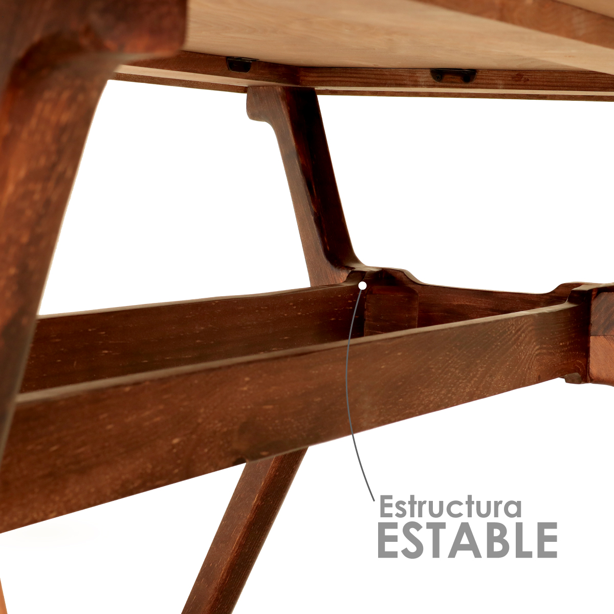 Mesa de comedor París Tabaco para 6 personas estilo escandinavo 