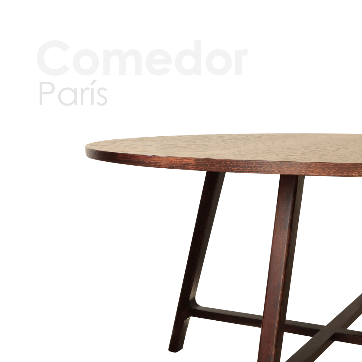 Mesa de comedor 1.5m de diámetro para 6 personas minimalista