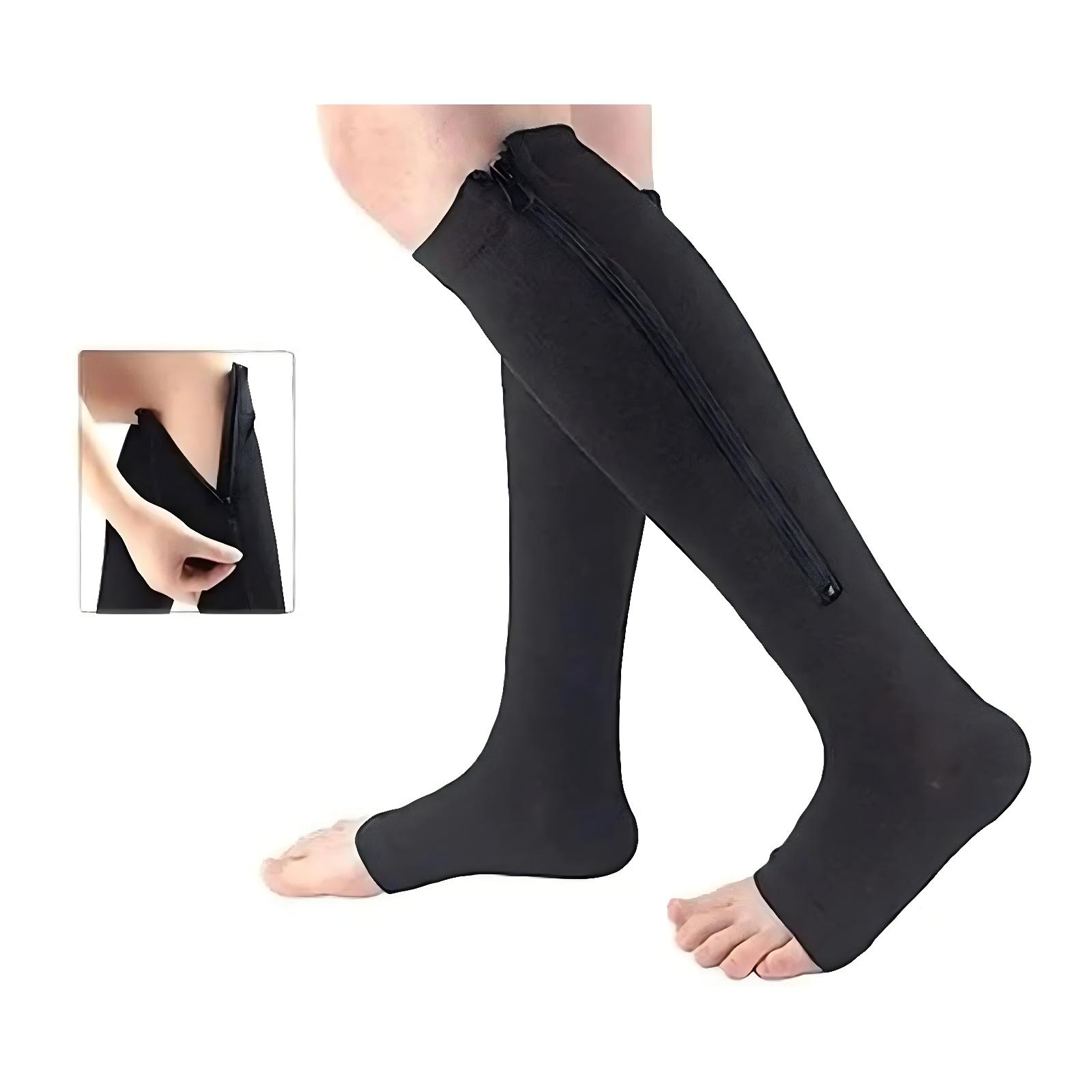 Medias De Compresión Para Varices Y Piernas Cansadas Con Zip