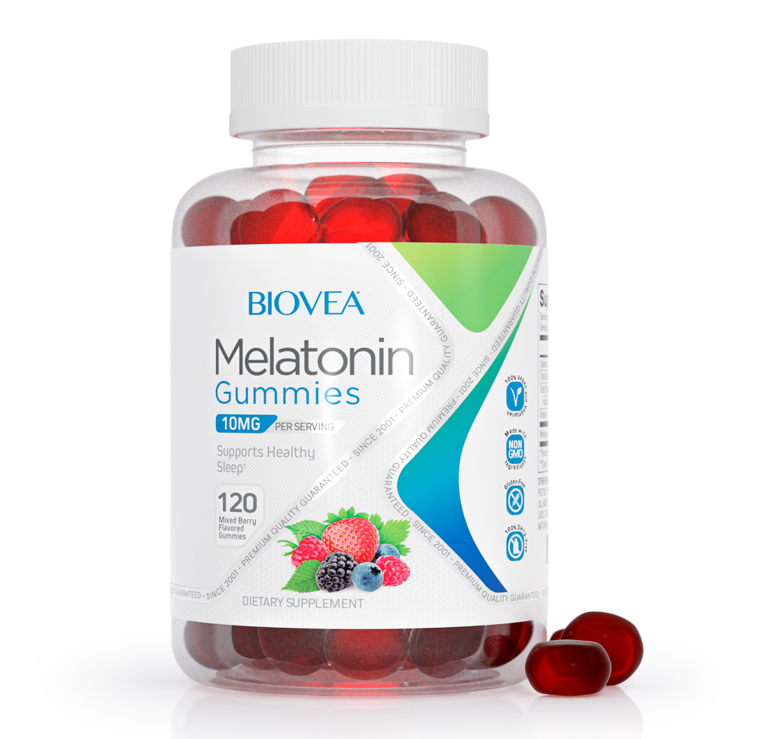 Biovea Melatonina gomitas 10mg (mezcla de bayas) 120 gomitas