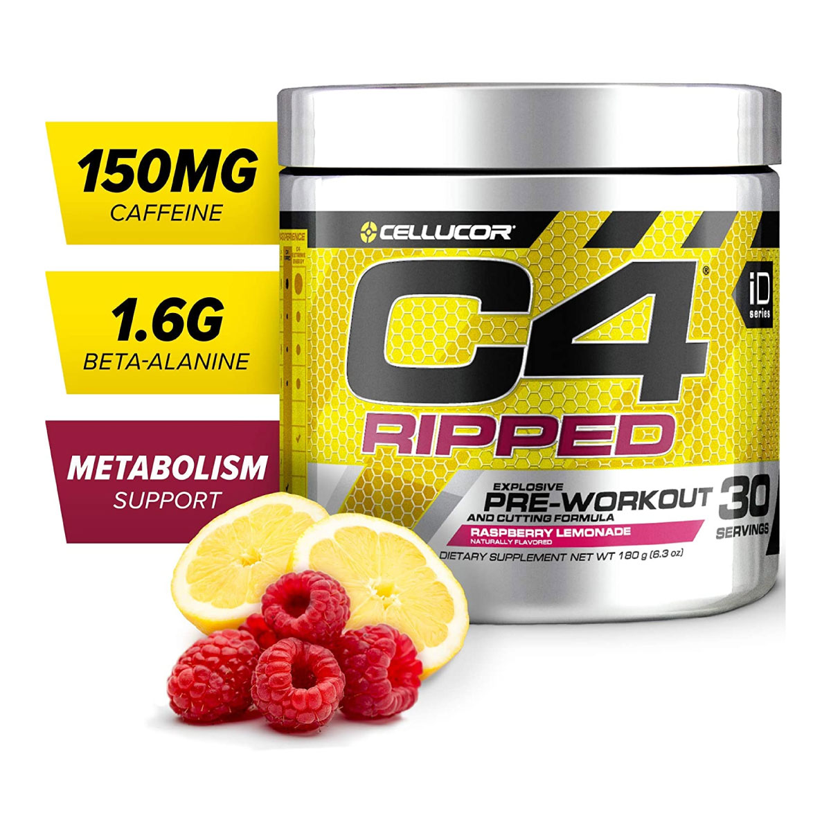 Pre-Entreno Cellucor C4 Ripped 183g 30 Serv. - Limonada de Cereza