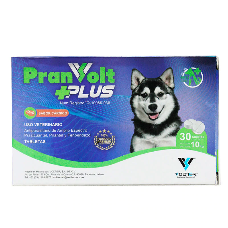 Desparacitante PranVolt Plus de 10Kg 30 Tabletas